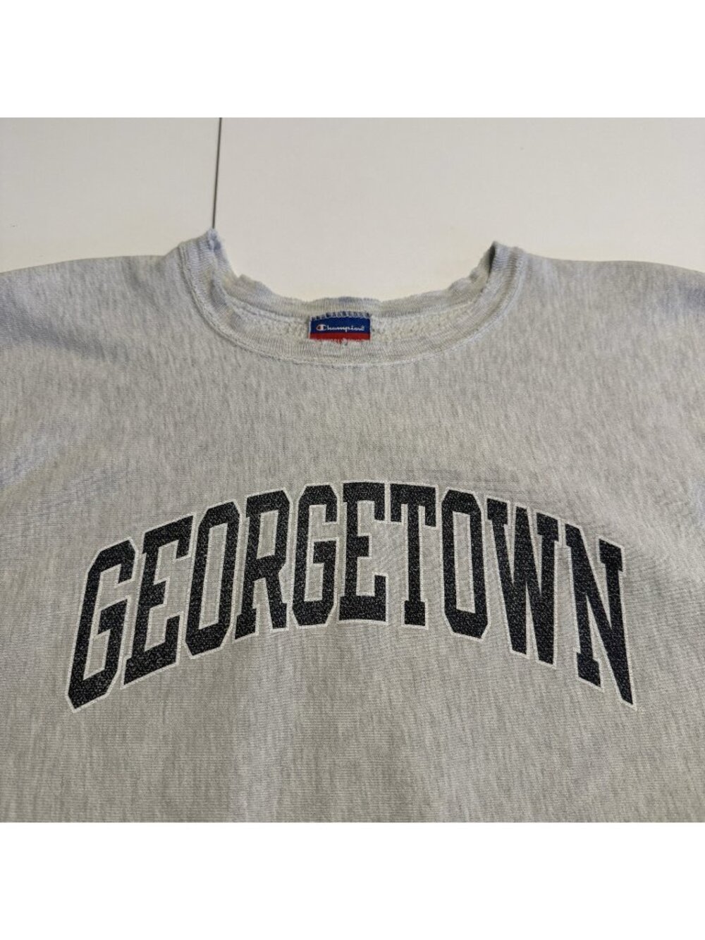 Vintage Georgetown Champion Reverse Weave Sweatshirt Y2K Crew Neck Large